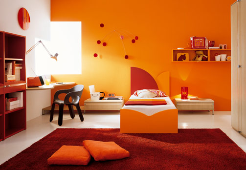 Chambre enfant orange
